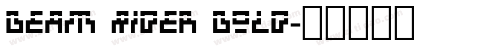 Beam Rider Bold字体转换
